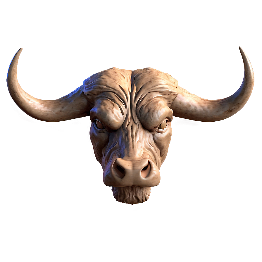 Bull Head In Color Png Fll