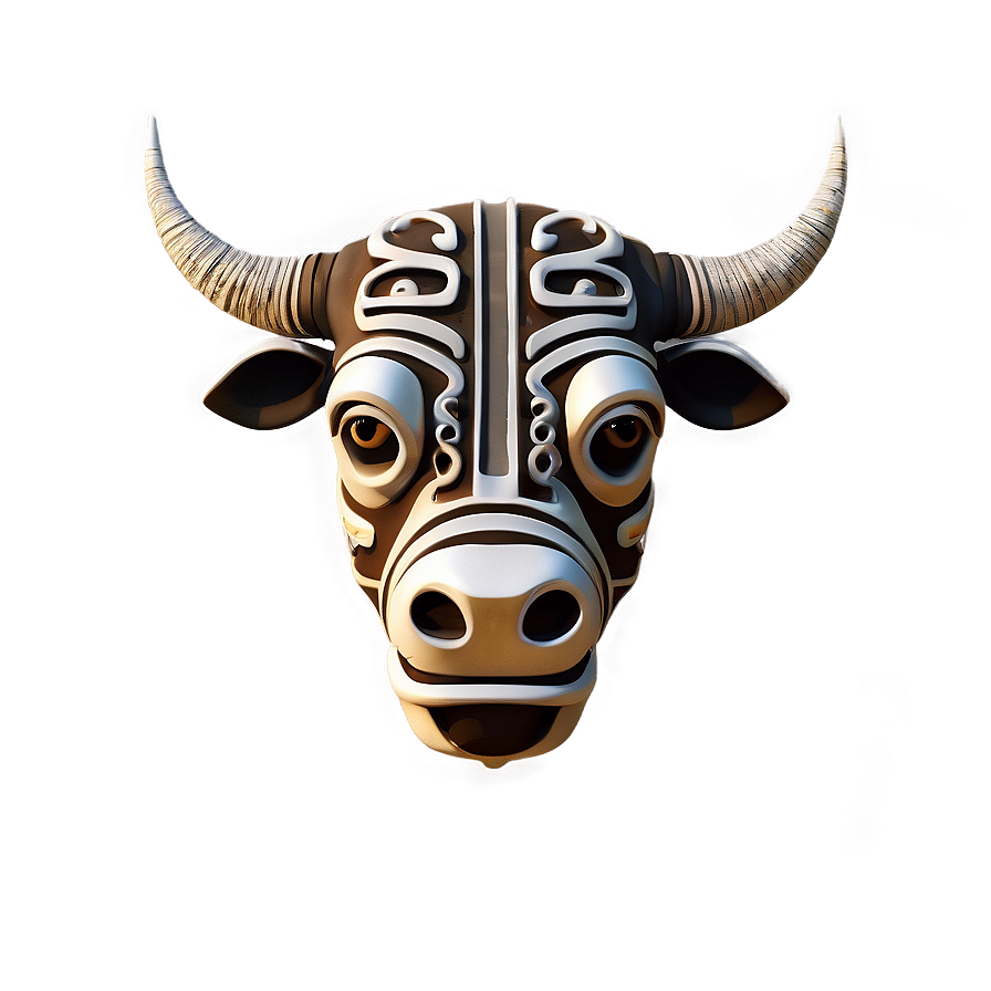 Bull Head With Tribal Marks Png Ntq75