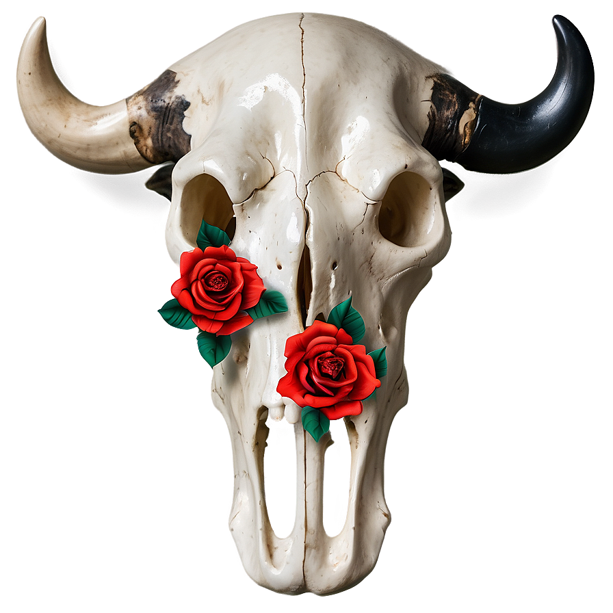 Bull Skull And Roses Png 30