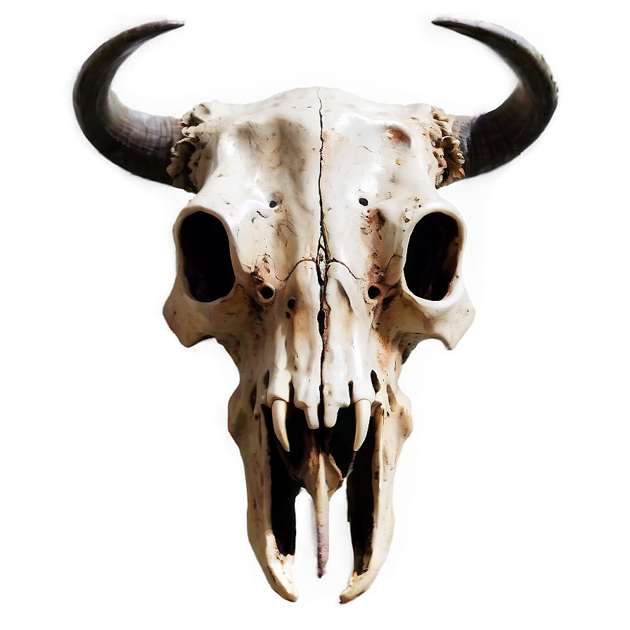 Bull Skull In Desert Scene Png Lfr89