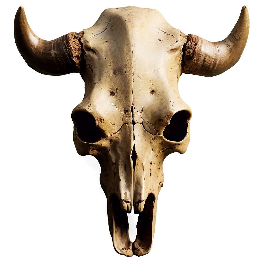 Bull Skull On Vintage Paper Png 22