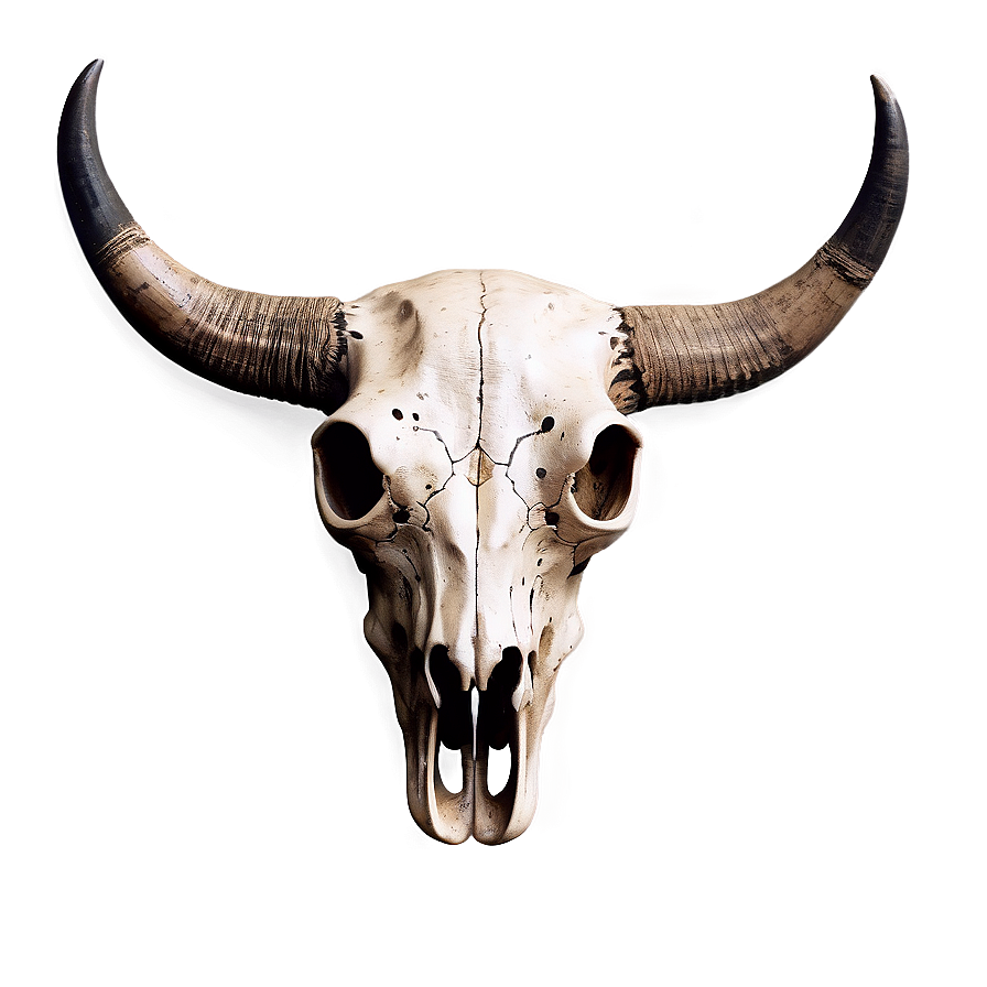 Bull Skull On Vintage Paper Png Epx72