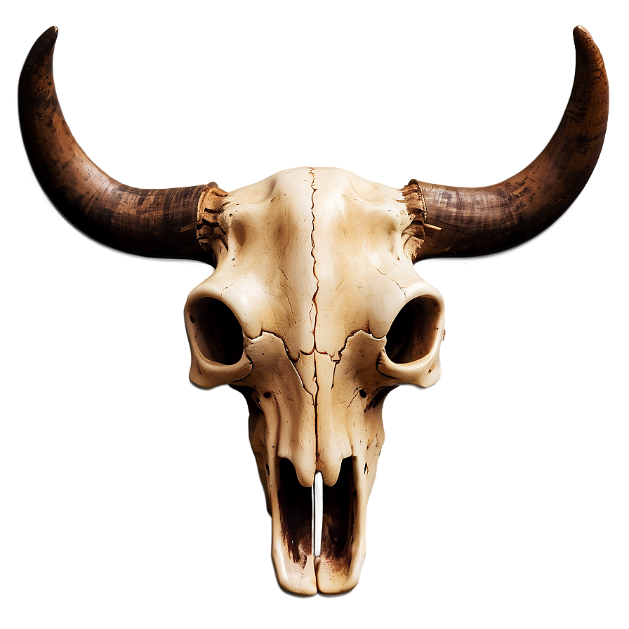 Bull Skull On Wood Texture Png 06122024