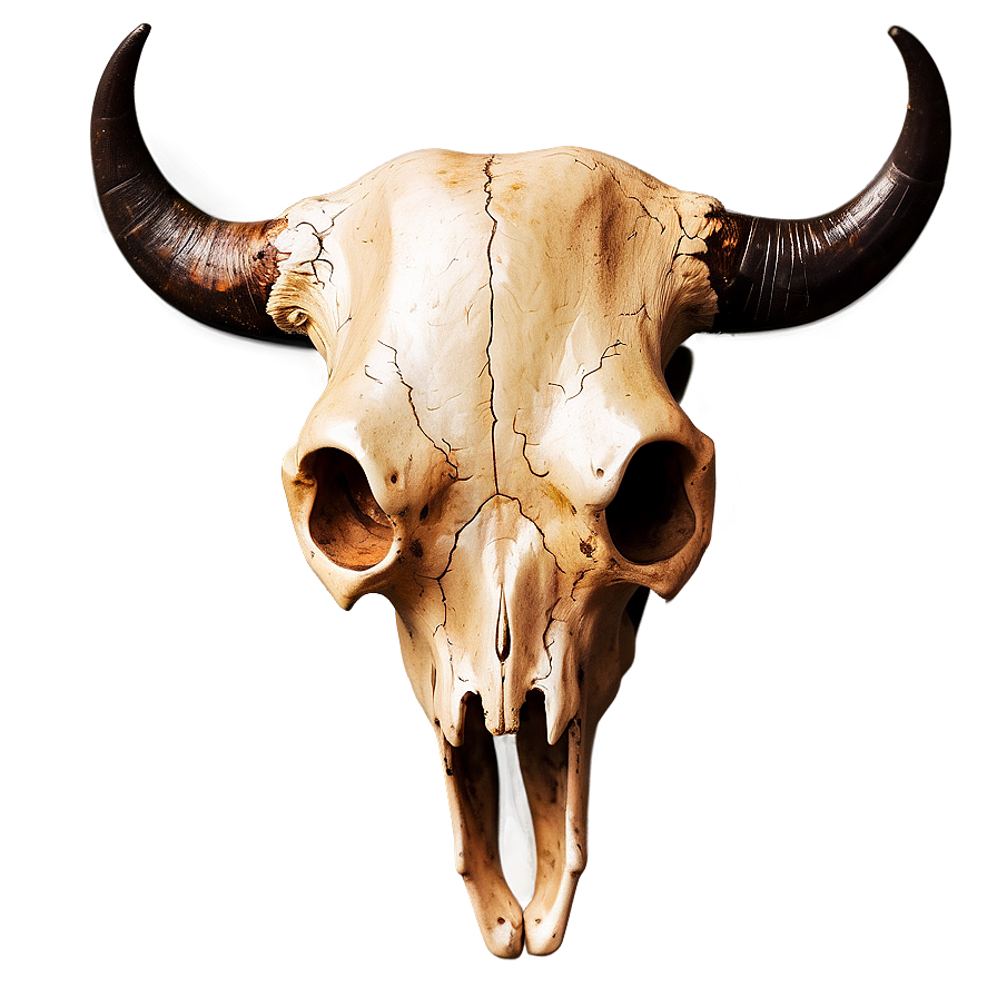 Bull Skull On Wood Texture Png 26