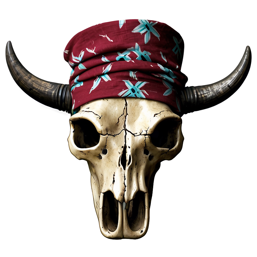 Bull Skull With Bandana Png 06122024