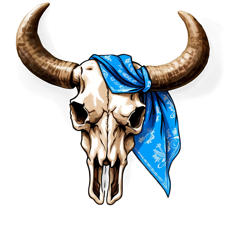 Bull Skull With Bandana Png Bpa