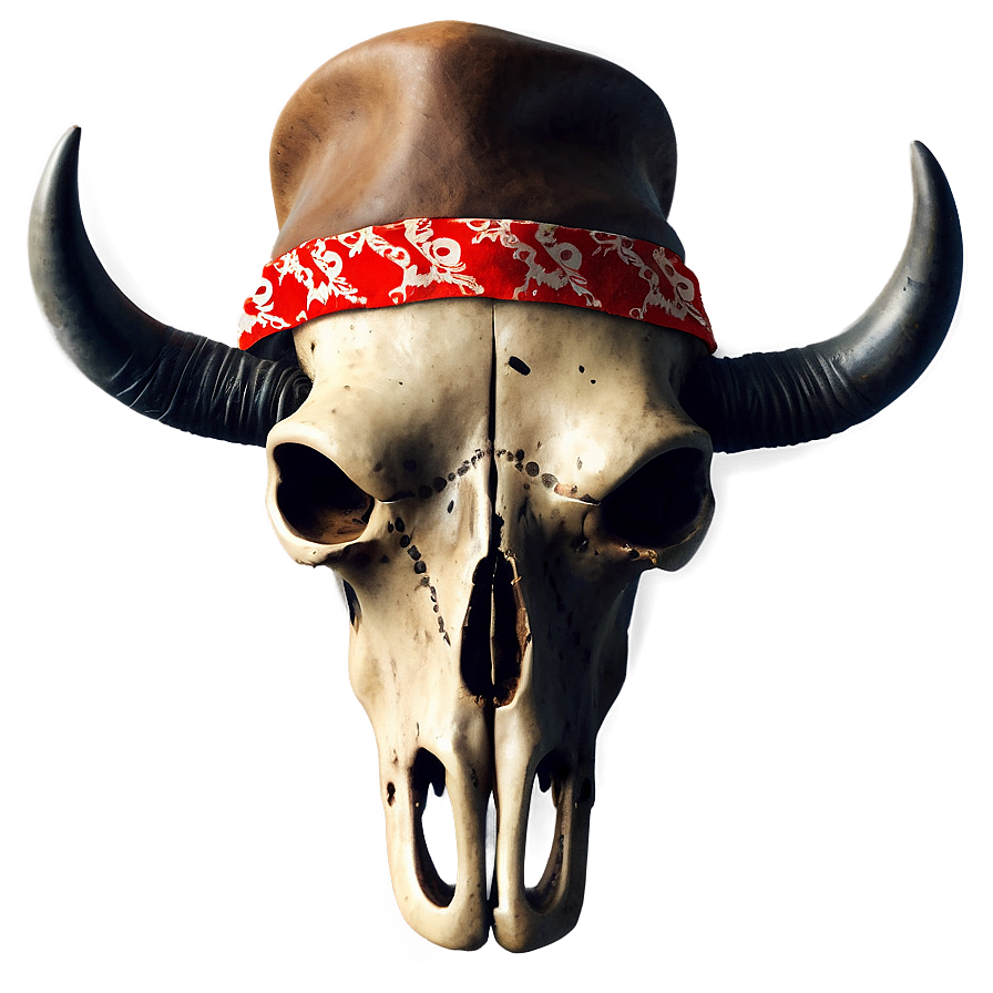 Bull Skull With Bandana Png Egm