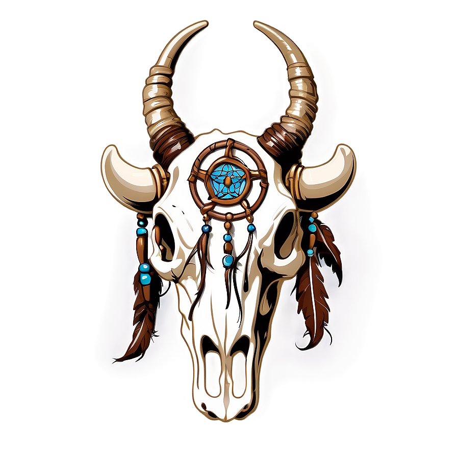 Bull Skull With Dreamcatcher Png 15