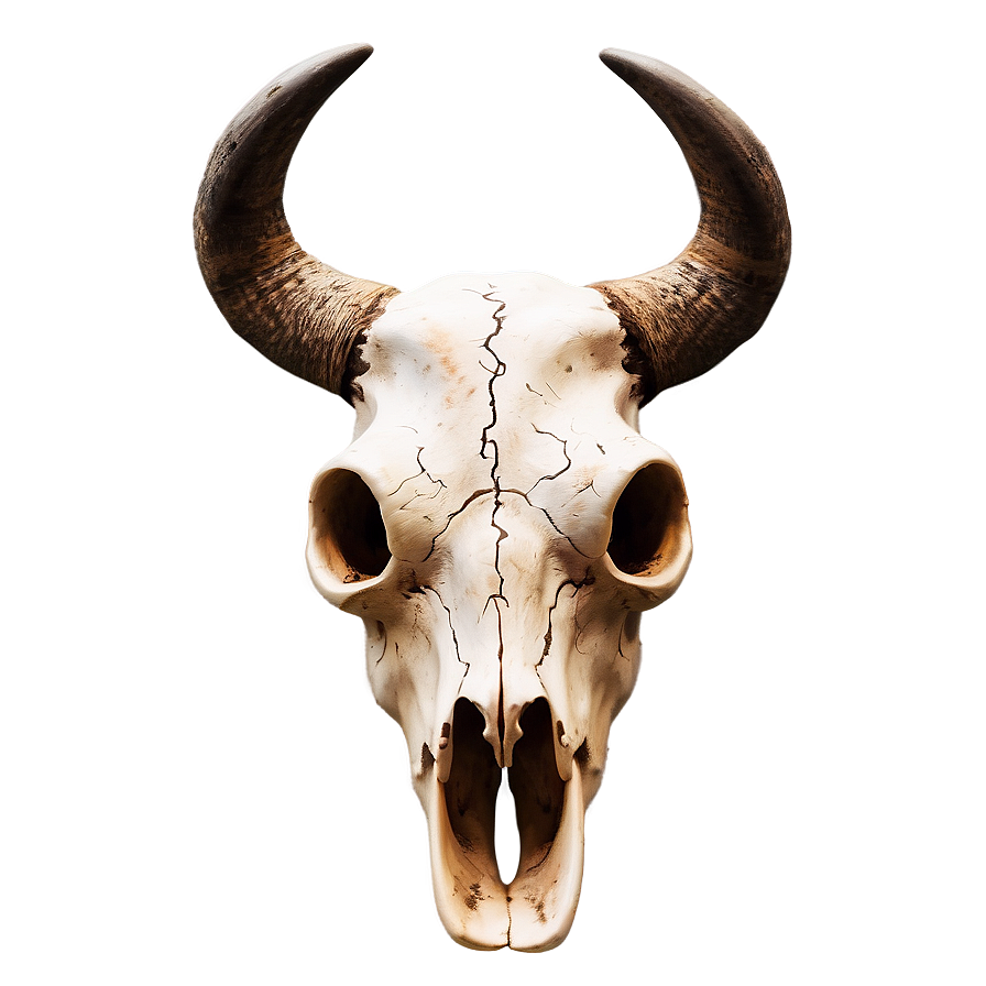 Bull Skull With Mountain Landscape Png Iai