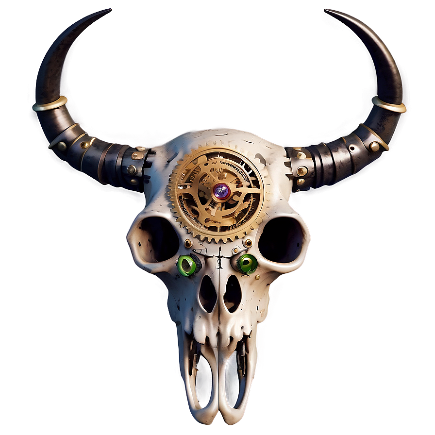 Bull Skull With Steampunk Elements Png Ndr56