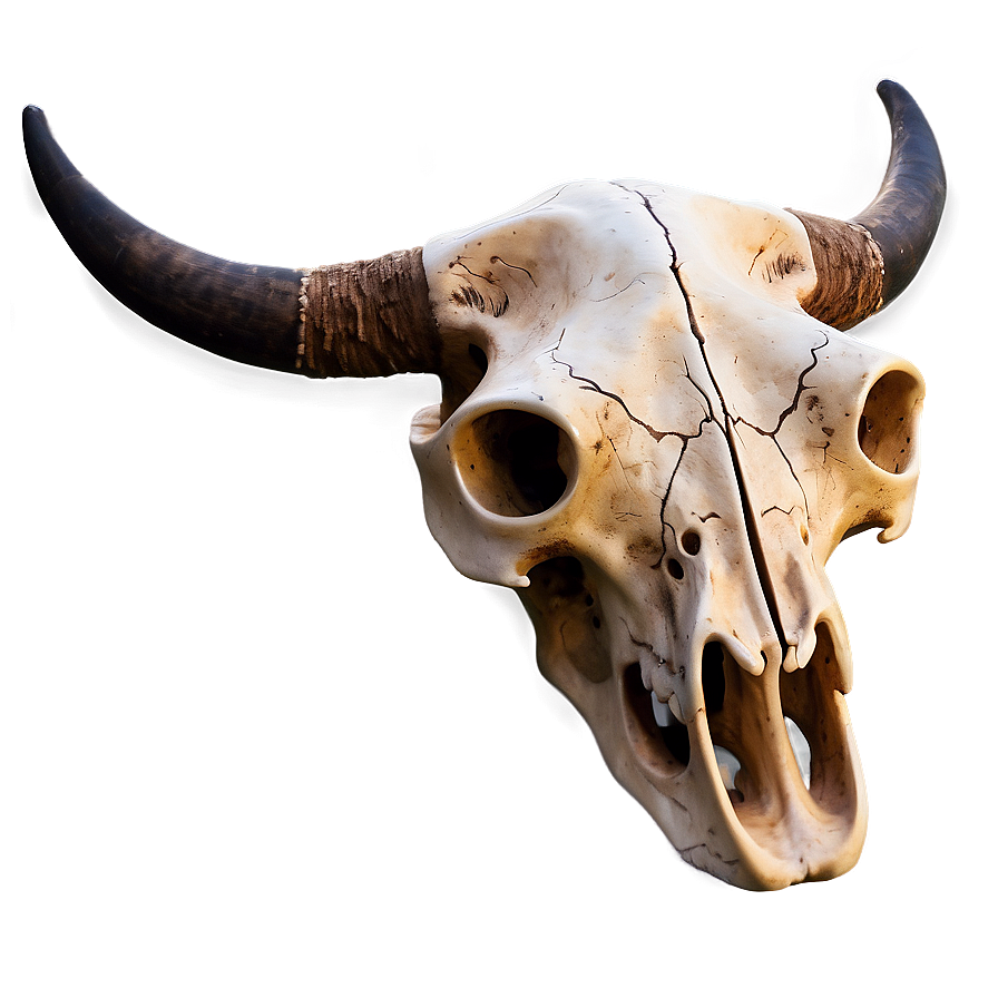 Bull Skull With Sunset Background Png 54