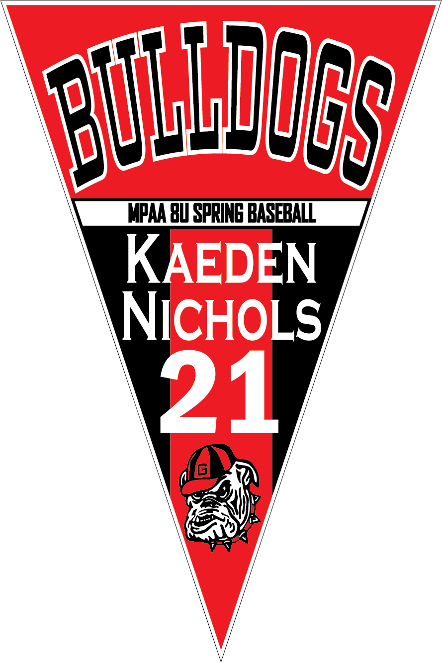 Bulldogs Baseball Pennant Design