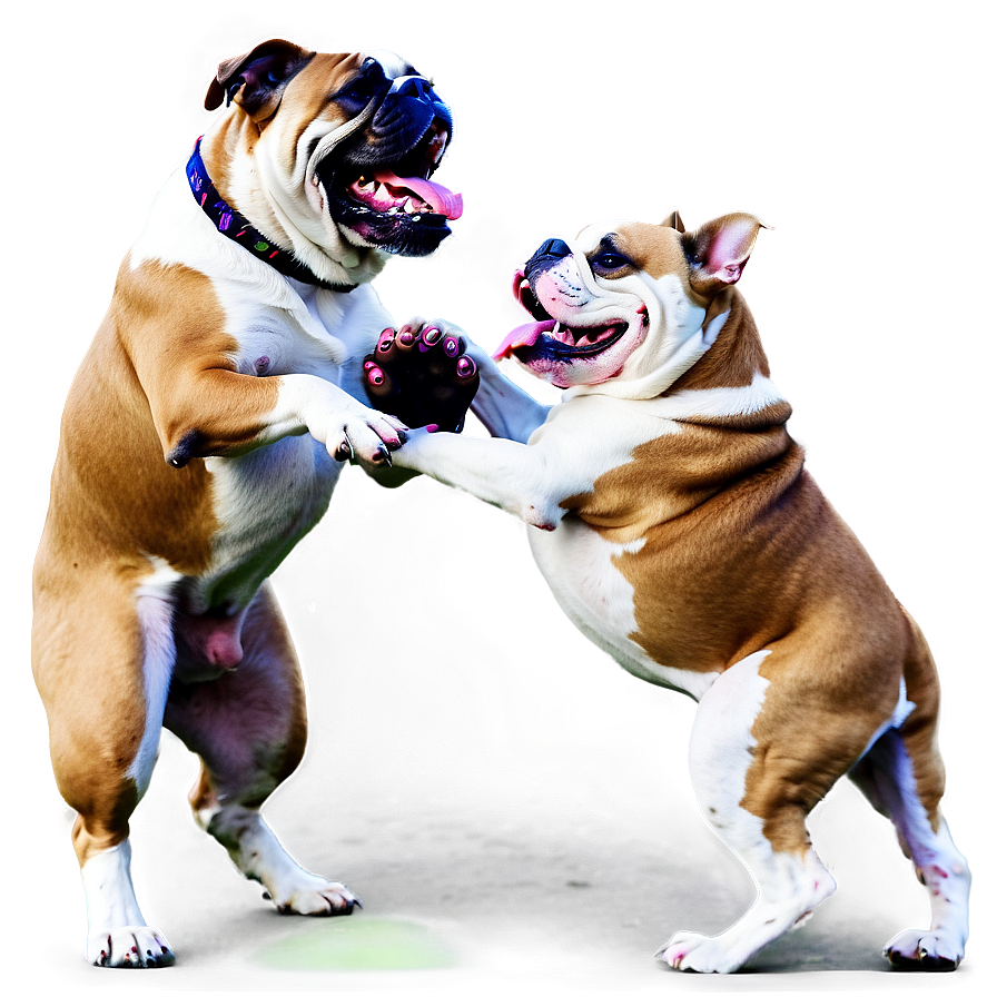 Bulldogs In A Playful Fight Png Lyk