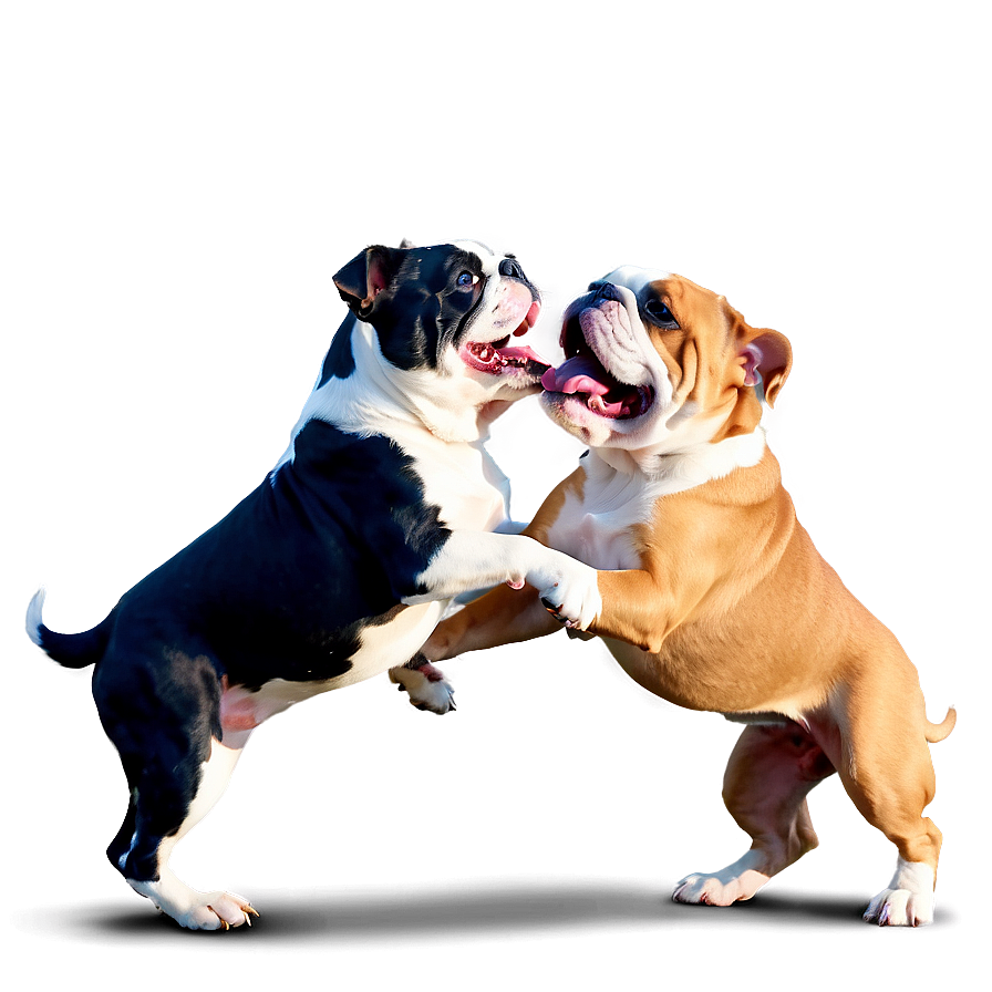 Bulldogs In A Playful Fight Png Qnw