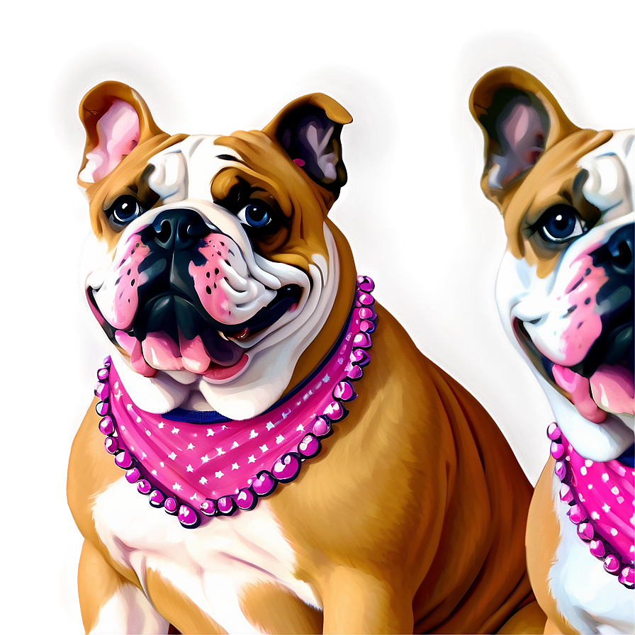 Bulldogs In Fancy Collars Png 41