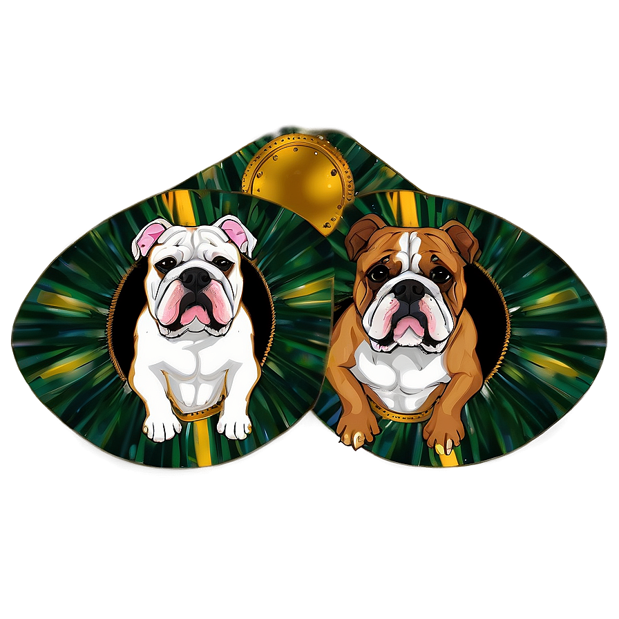 Bulldogs In Fancy Collars Png 91