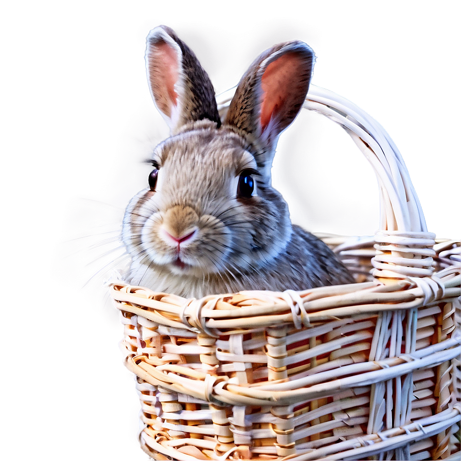 Bunny In Basket Png 05212024