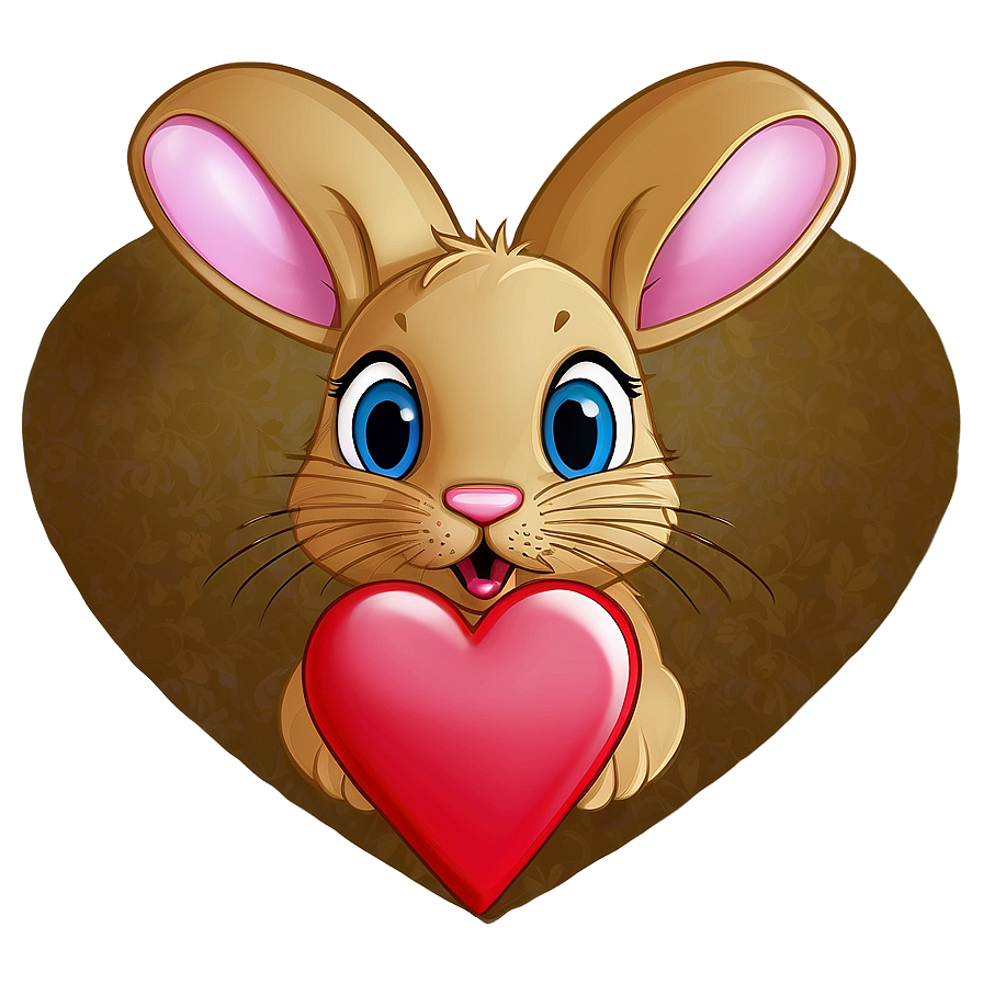 Bunny Love Heart Png 05212024