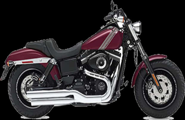 Burgundy Cruiser Motorcycle H D