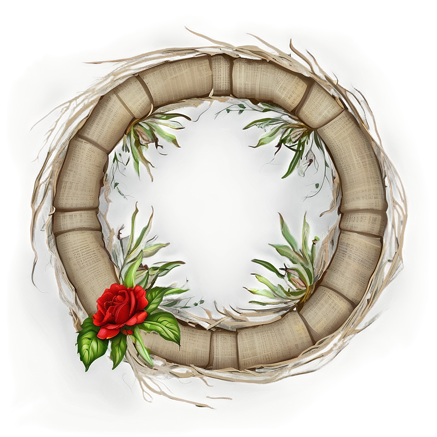 Burlap Country Wreath Png Hwf81