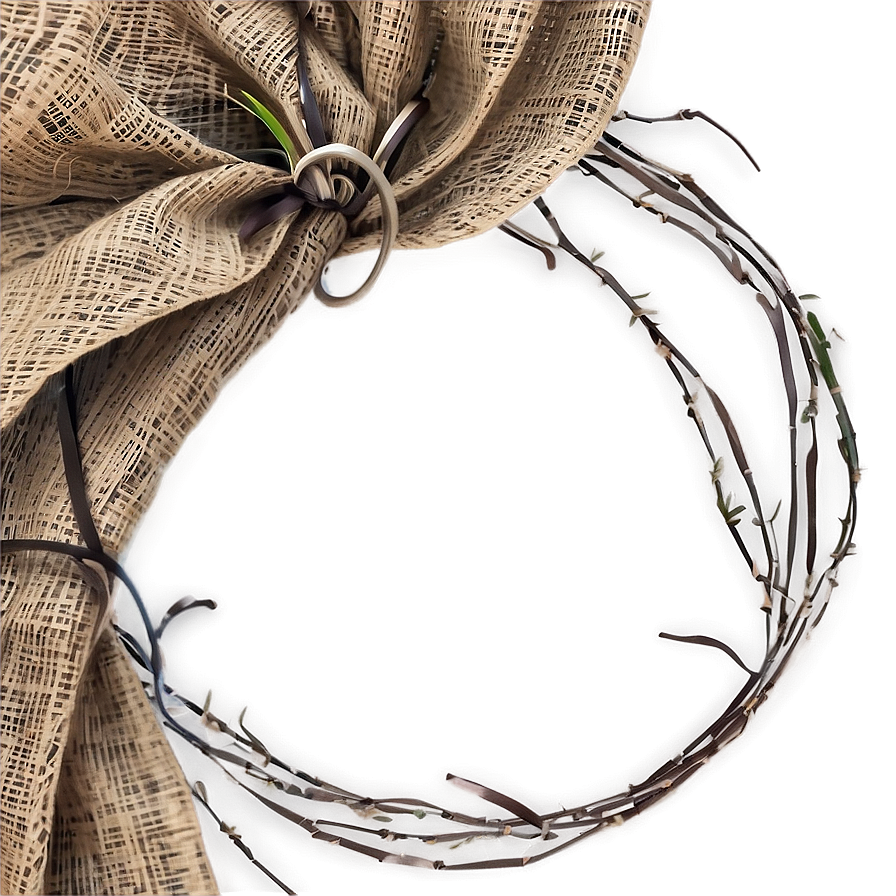 Burlap Country Wreath Png Ygy8