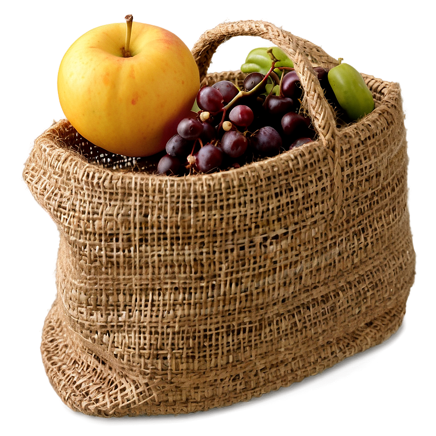 Burlap Grocery Bag Png Fnq