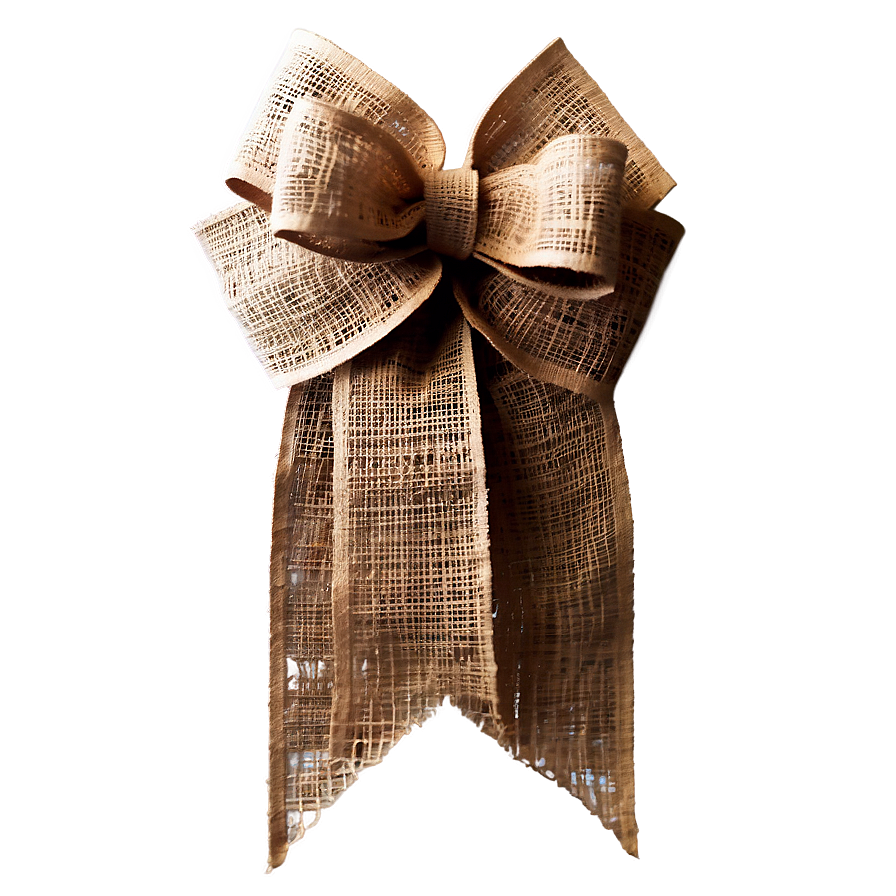 Burlap Rustic Gift Bow Png Tii