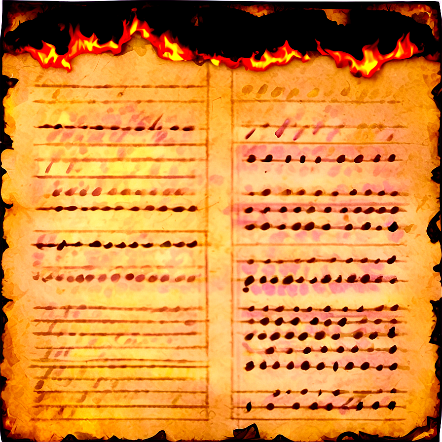 Burned Manuscript Paper Png Ail31