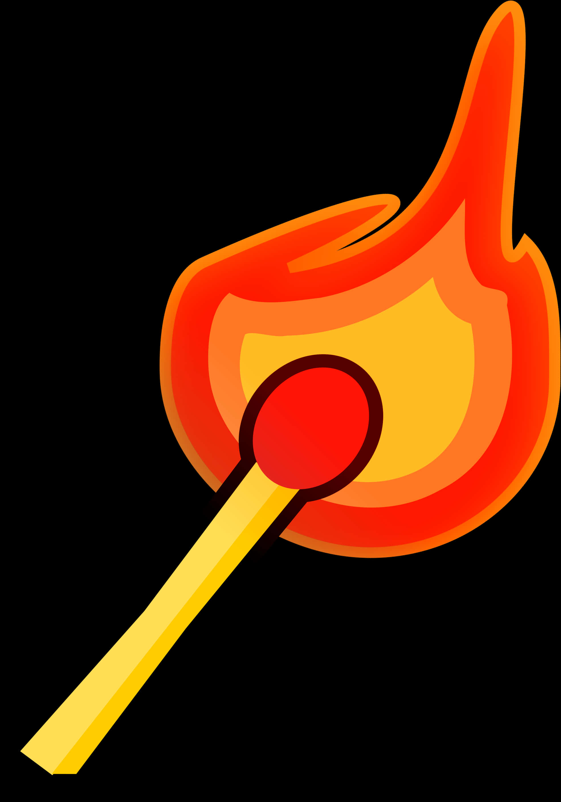 Burning Match Illustration