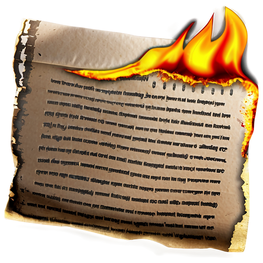 Burning Paper Effect Png 8