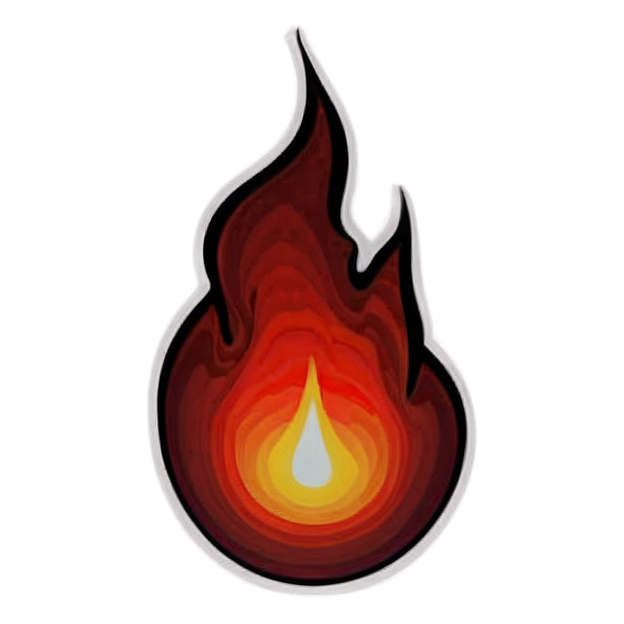 Burning Red Flames Design Png 06282024