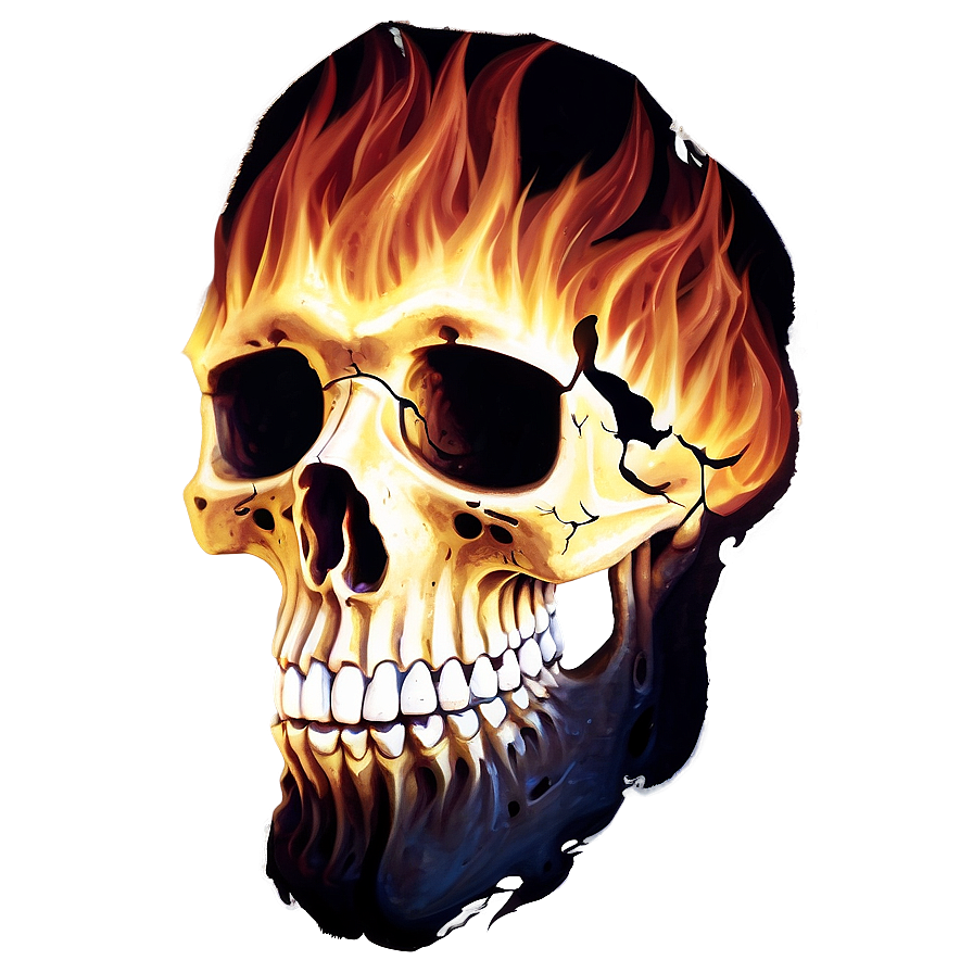 Burning Skull Graphic Png 06252024