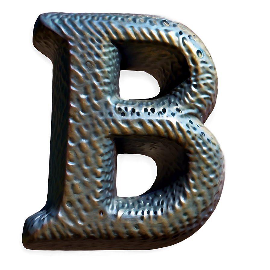 Burnished Letter B Texture Png 06202024