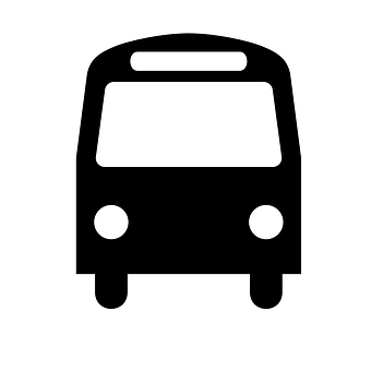 Bus Icon Simple Blackand White