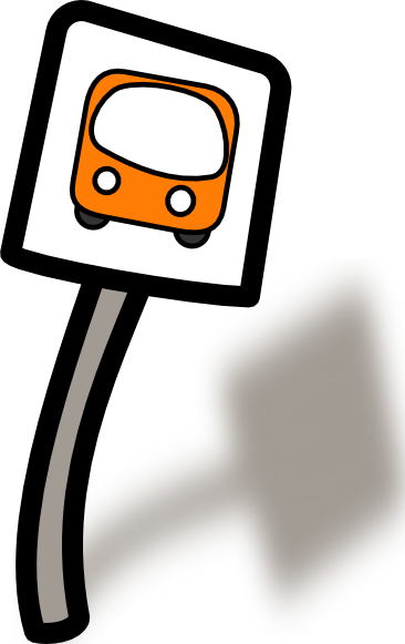 Bus Stop Sign Illustration