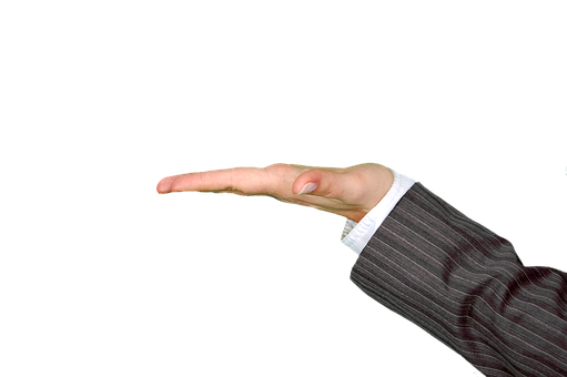 Business Hand Gesture Against Black Background