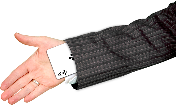 Business Handwith Playing Card Cufflink