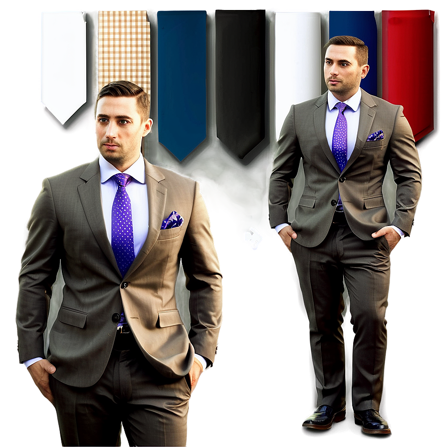 Business Suit With Pocket Square Png 54