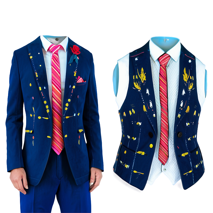 Business Suit With Vest Png 53