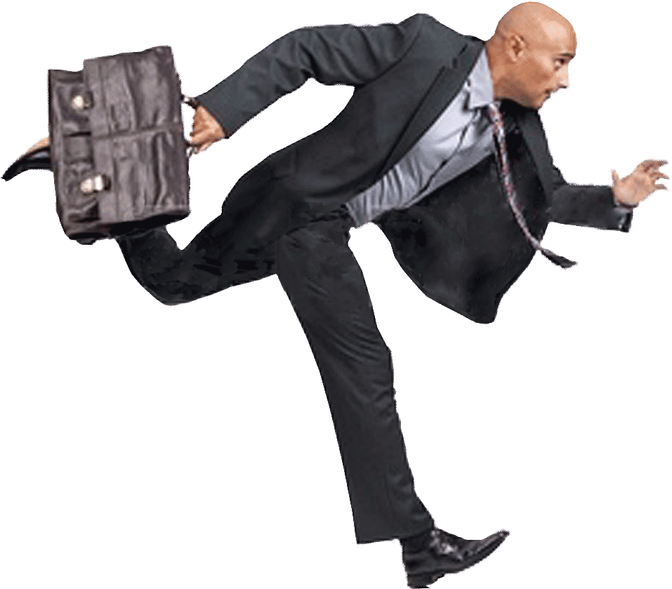 Businessman In Hurry