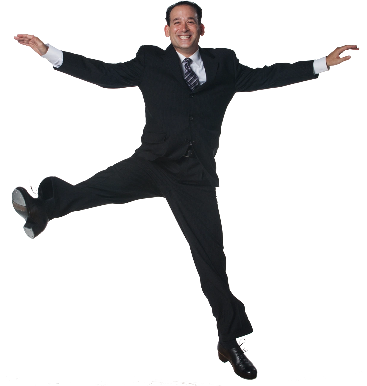 Businessman Joyful Leap