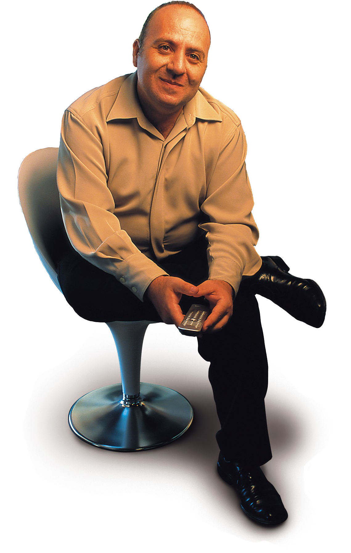 Businessman Sittingon Stool