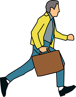 Businessman Walking Cartoon