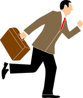 Businessmanin Hurry Vector