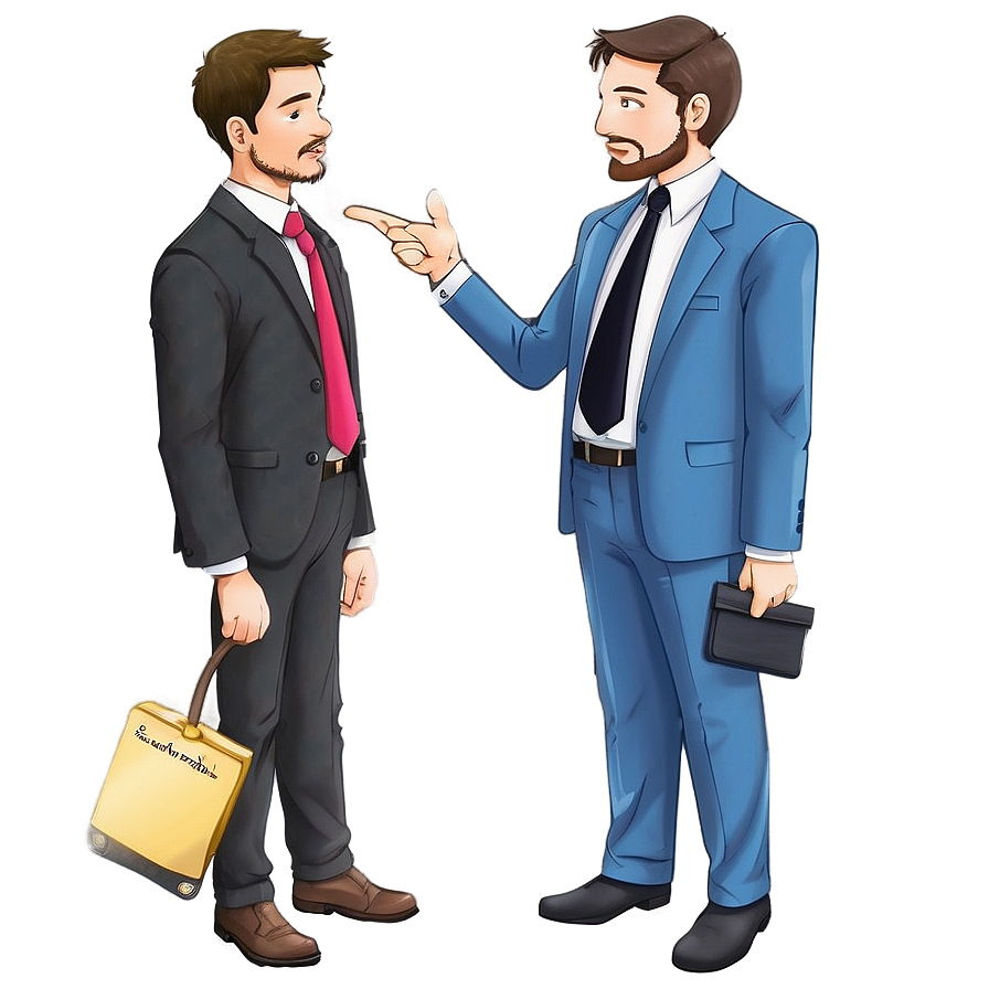 Businessmen Conversation Animated