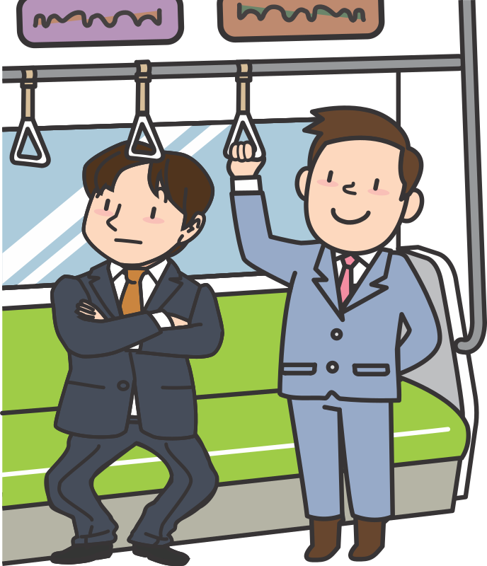 Businessmenin Subway Cartoon