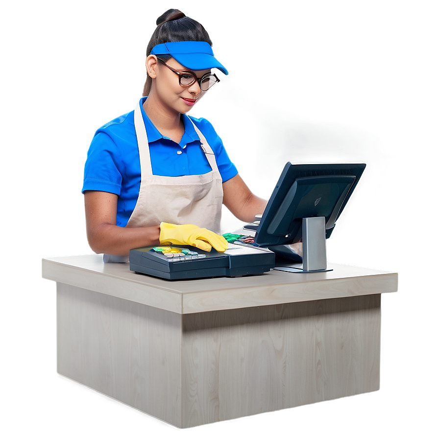 Busy Cashier Png 06292024