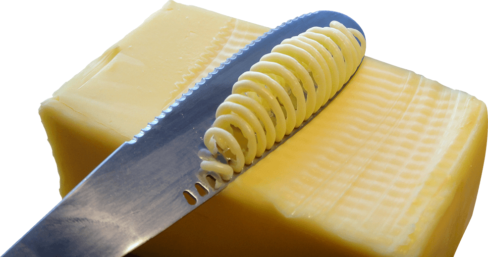 Butter Blockwith Knife Curls