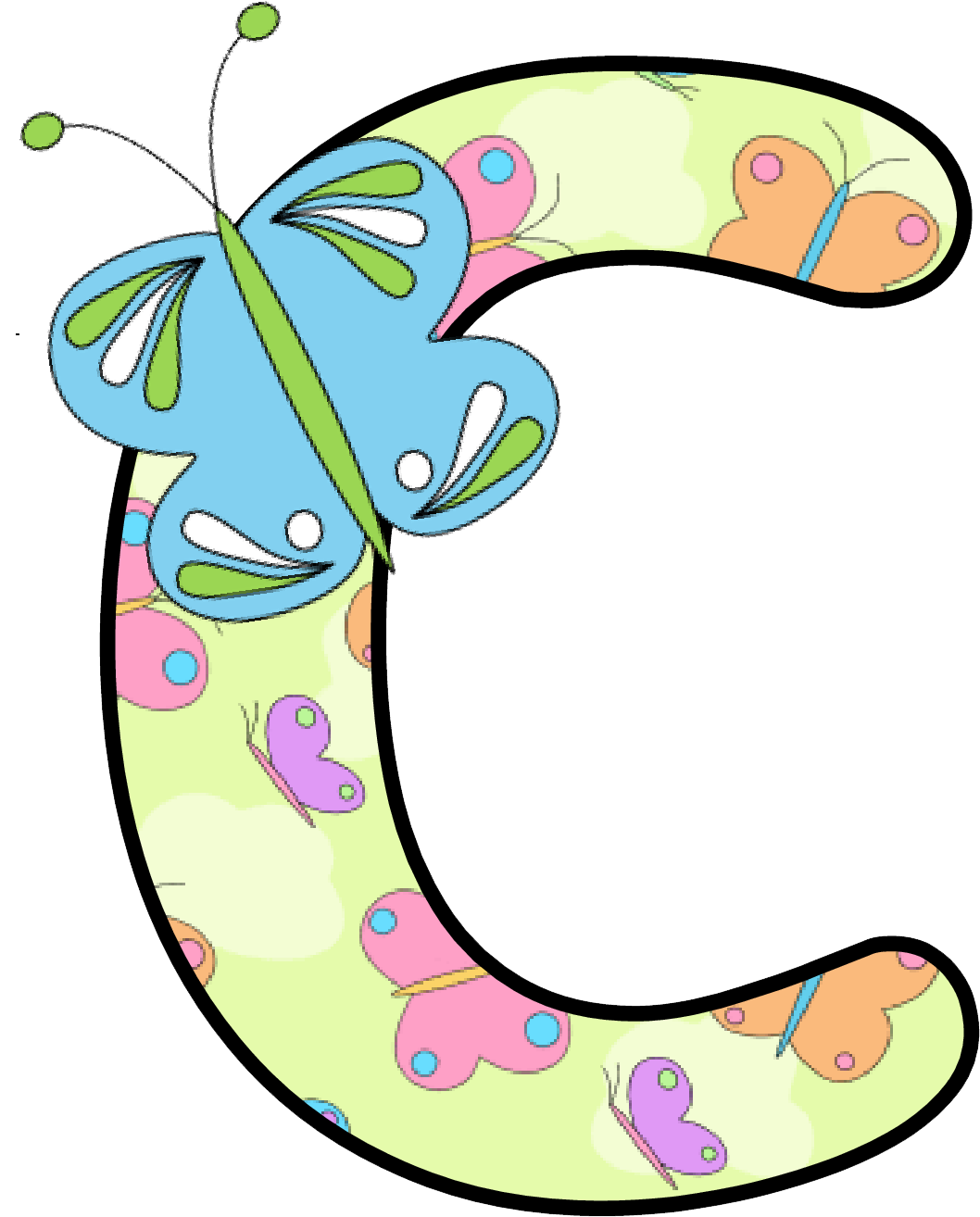 Butterfly Decorated Letter B