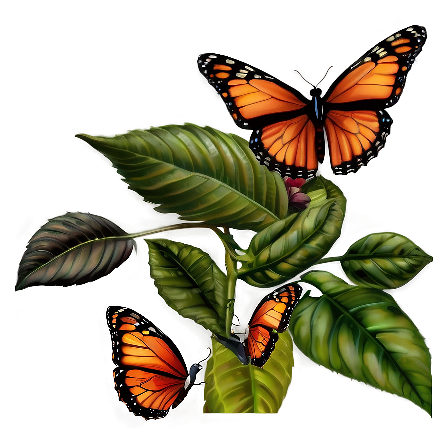 Butterfly Garden Scene Png 04292024